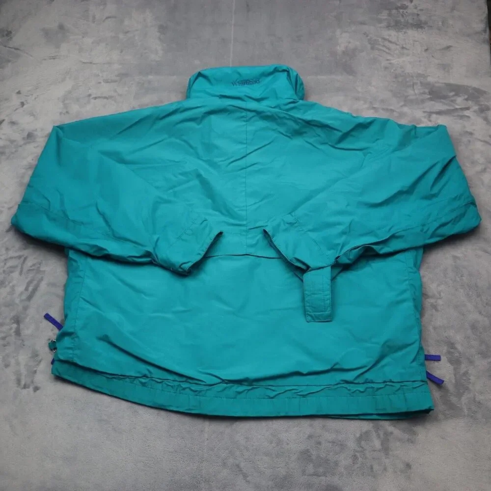 Columbia Jacket Mens L Green Radial Sleeve Stand Up Neck Full Zip Windbreaker